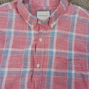 American Eagle plaid button up 2x